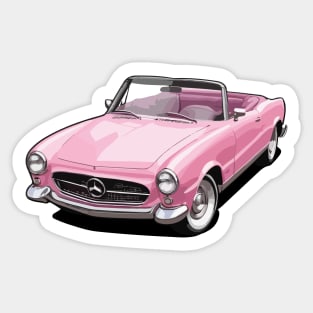 Pink Classic Barbie Car Sticker